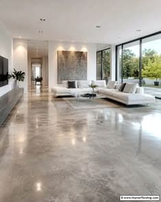 Precision floor polishing — 25 Innovative Concrete Floor Design Ideas For