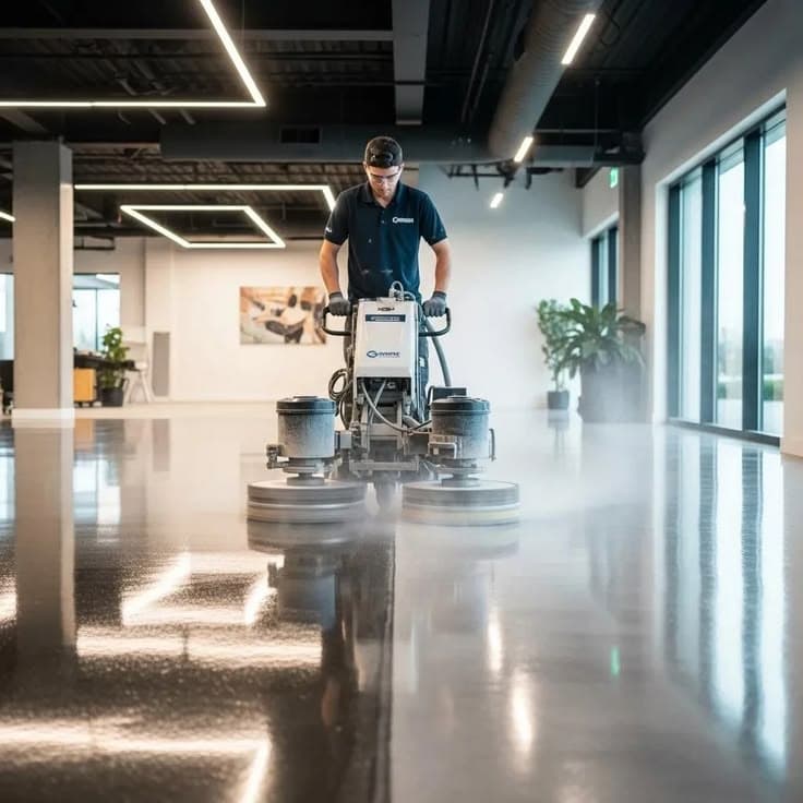 Precision floor polishing — Concrete Polishing & Grinding Durable,