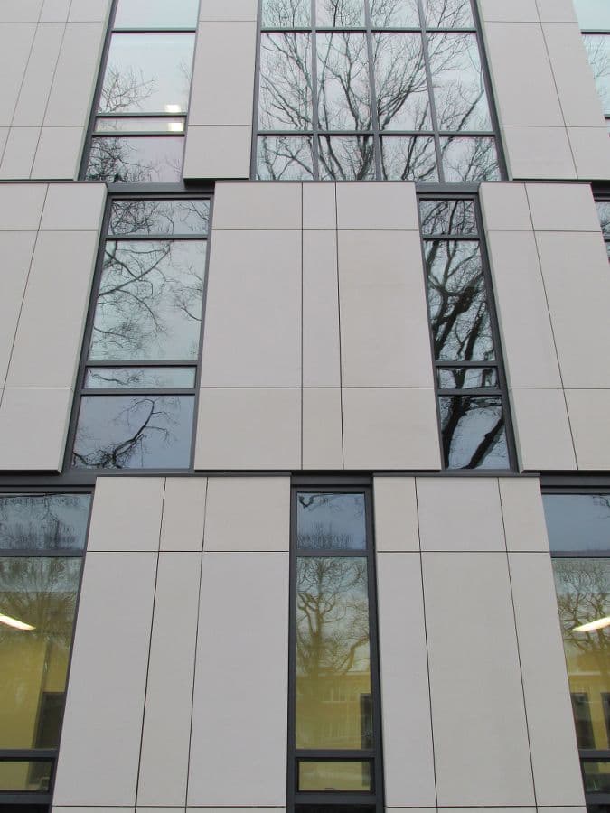 Structural ACP facade — TAKTL UHPC Panels With Returns To Glazing