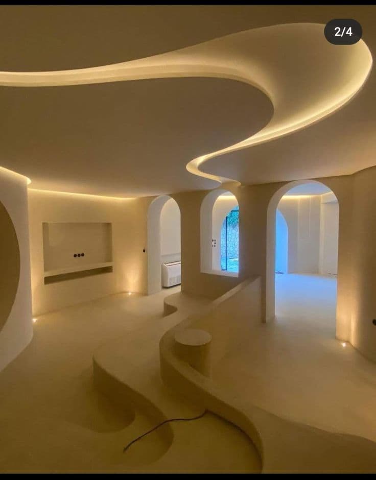 Modern POP ceiling composition for a living space