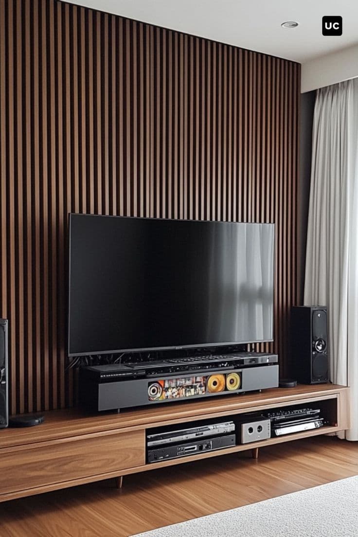 PVC louvers — 10 Tips To Maintain Your TV Set Room TV Wall Wall Paneling Modern Walls Luxury Room
