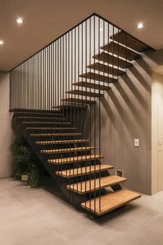 SS railing — Ideas For Home Stairs With New Metal Designs You