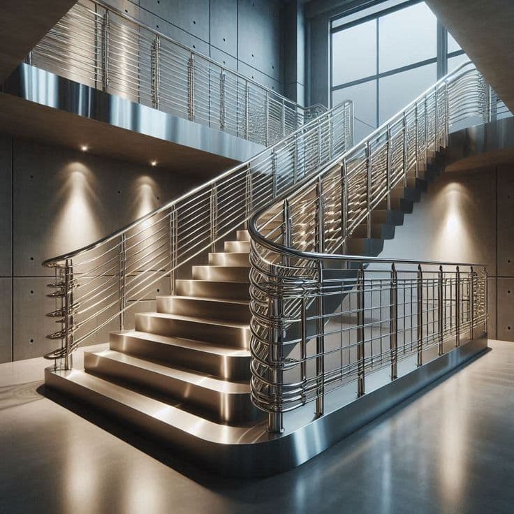 SS railing — Where Strength Meets Elegance Inside SS Staircase Railing