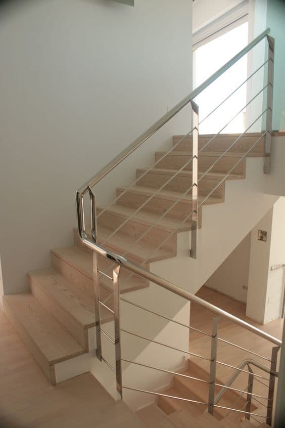 SS railing — Stainless Steel Railing Rod Bar Railing For Stair